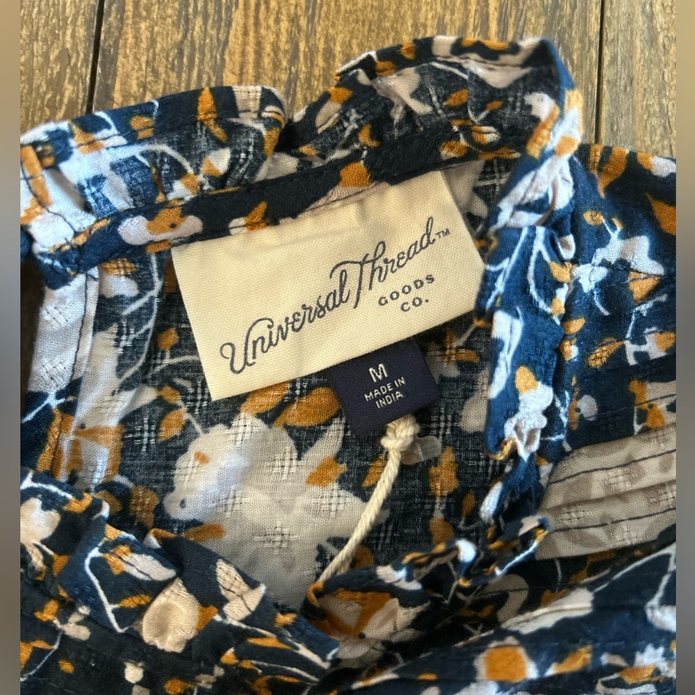 Universal Thread Navy Blue And Yellow Floralprint… - image 6